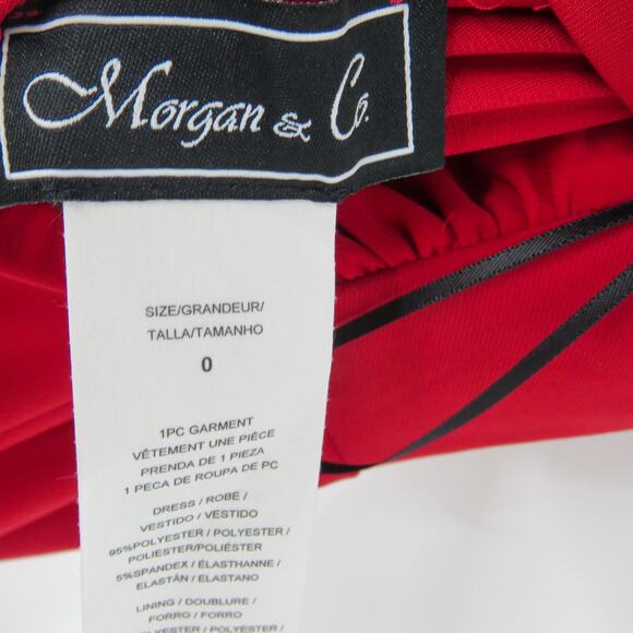 David's Bridal Morgan & Co Red Spaghetti Strap Mini Dress Bodycon Size 0 - Picture 10 of 10